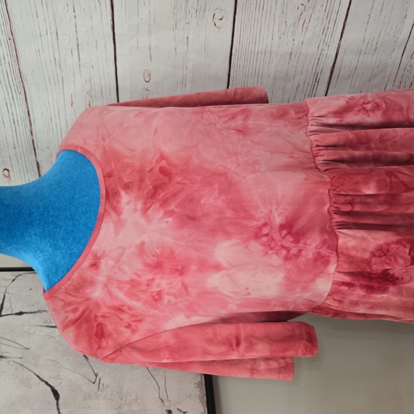 BloomChic Elegant Pink Tie-Dye Dress Womens Size 12 - Picture 3 of 14